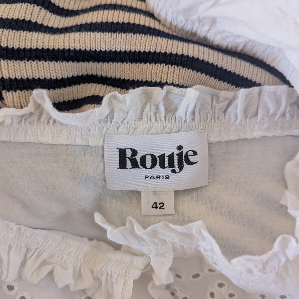 Rouje White Mini Dress with Eyelet Detail - Picture 5 of 5